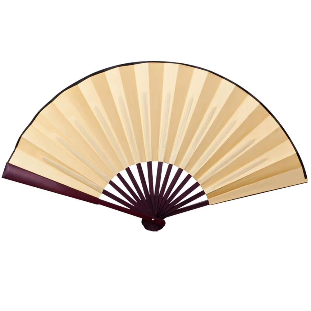 10/13 Inch Folding Fan Hand Silk Cloth DIY Chinese Folding Fan Wooden Bamboo Antiquity Folding Fan DIY Calligraphy Painting