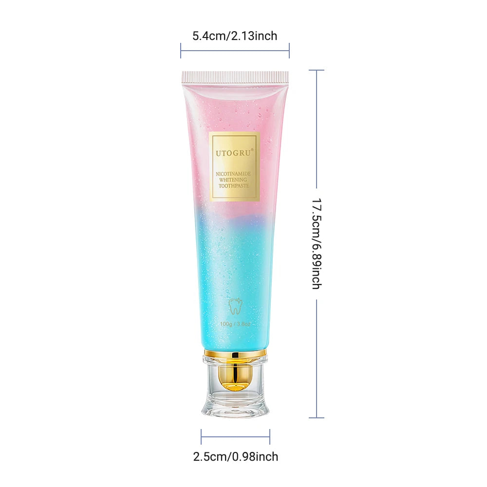 100G Niacinamide Whitening Toothpaste Refreshing Clean Teeth for Men and Women Fresh Breath Toothpaste to Remove Tooth Stains