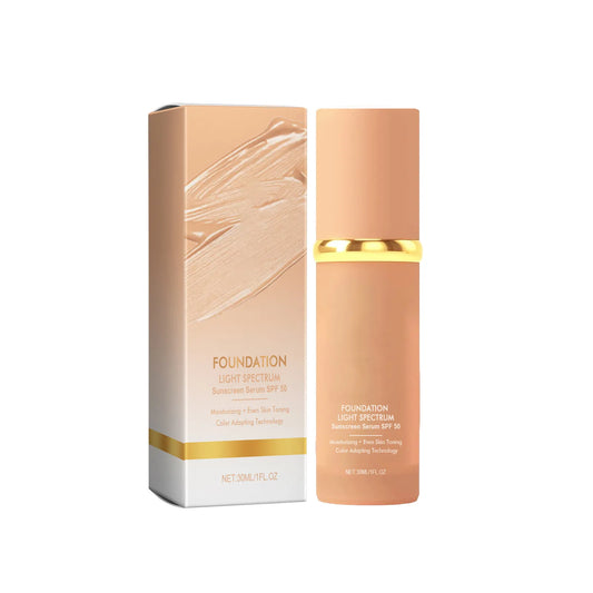 4 in 1 Foundation Liquid,Hydrating Medium Full Coverage Concealer with SPF50+ Inspired by Forever Bloom,Longwearing & Waterproof